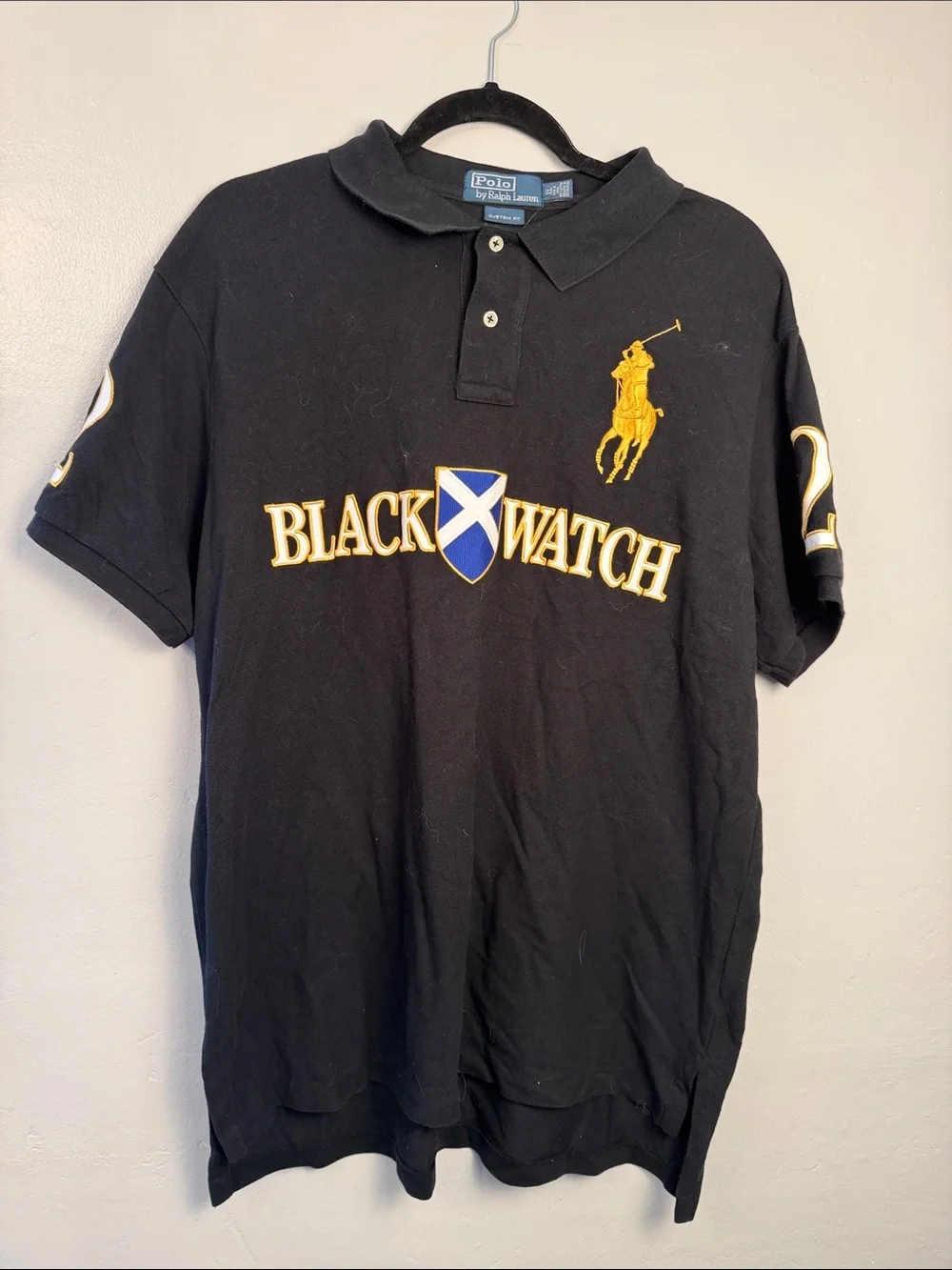 Polo Ralph Lauren Black Watch Men’s Polo Shirt Custom Fit Scotland 2 X-Large